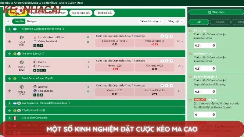 Tỷ lệ cược Ma cao | Hướng dẫn đọc kèo Macau toàn tập 4 Một số kinh nghiệm đặt cược kèo Ma Cao